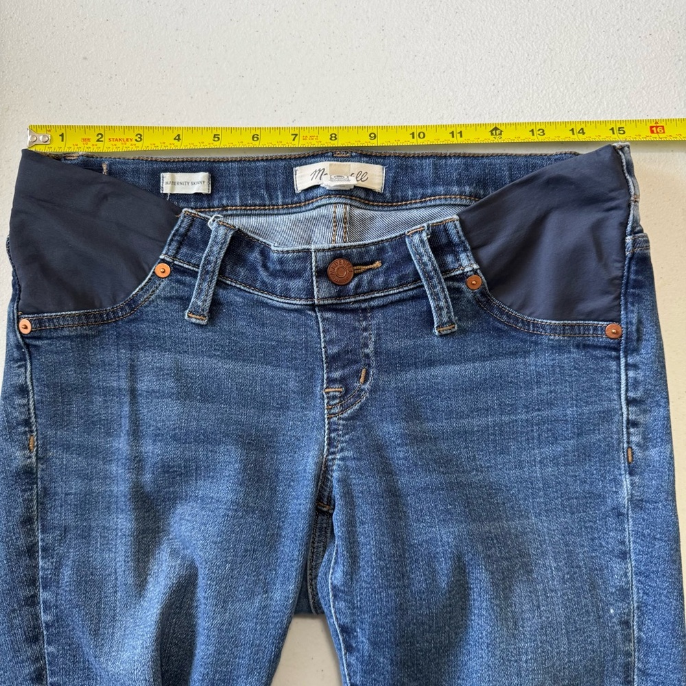 Madewell Side Panel Maternity Skinny Jeans 27 - Picture 10 of 14